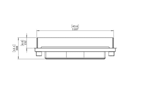 Ecosmart Fire Linear 50 Fire Pit Kit - Black Finish / Black Burner - ESF.B.FPK.L.50.B